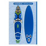 FunWater SUPFR02E SUP-Board – exakte Lieferantenansicht von Oberseite, Seitenansicht und Unterseite