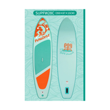FunWater SUPFW28C SUP-Board – exakte Lieferantenansicht von Oberseite, Seitenansicht und Unterseite