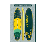 FunWater SUPFW43A SUP-Board – exakte Lieferantenansicht von Oberseite, Seitenansicht und Unterseite