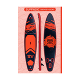 FunWater SUPFW39C SUP-Board – exakte Lieferantenansicht von Oberseite, Seitenansicht und Unterseite